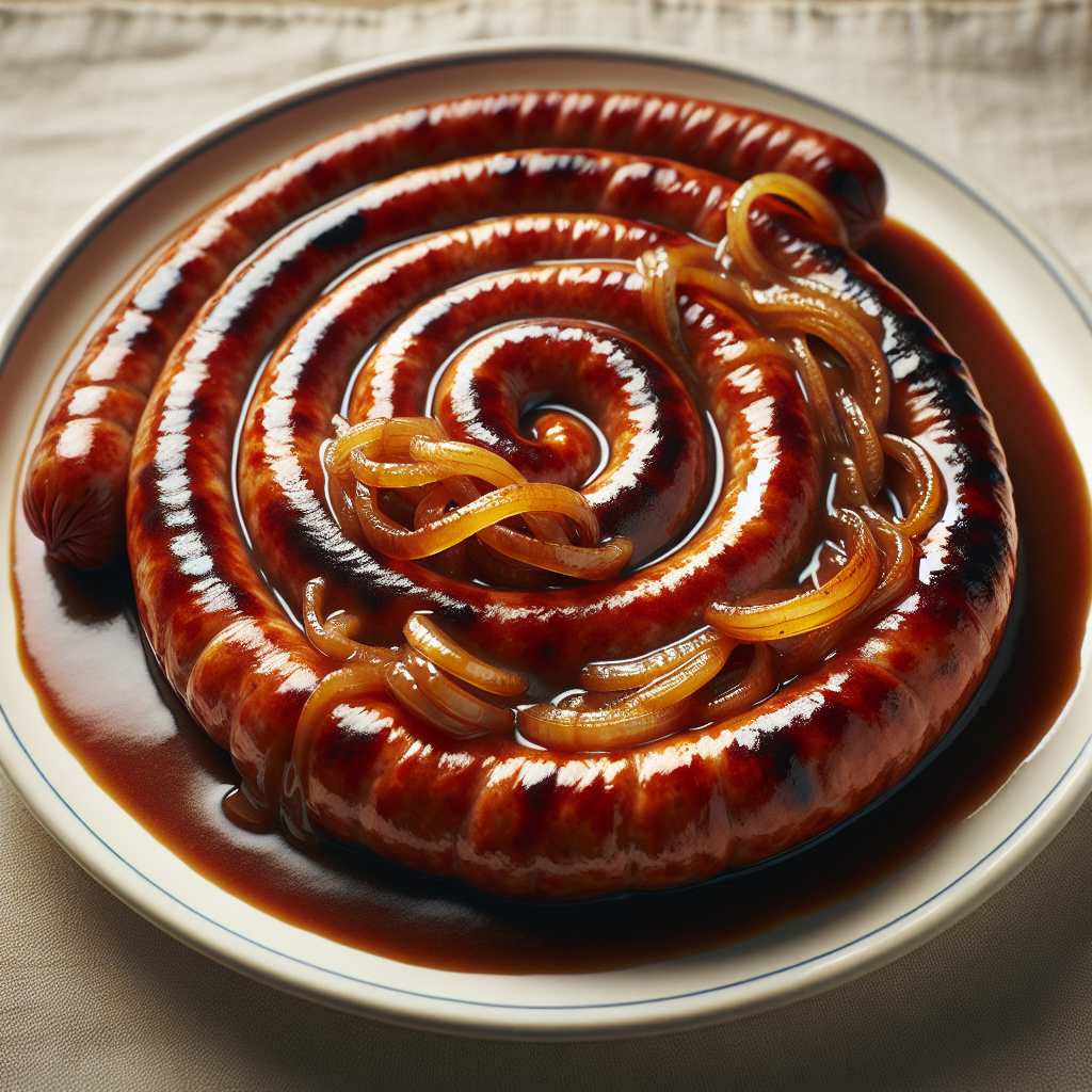 Nationalgericht England: #Cumberland Sausage mit Onion Gravy# (Rezept)