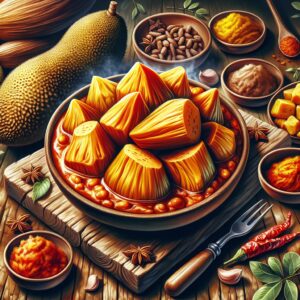 Nationalgericht Fiji: #Boiled Breadfruit with Curry Sauce# (Rezept)
