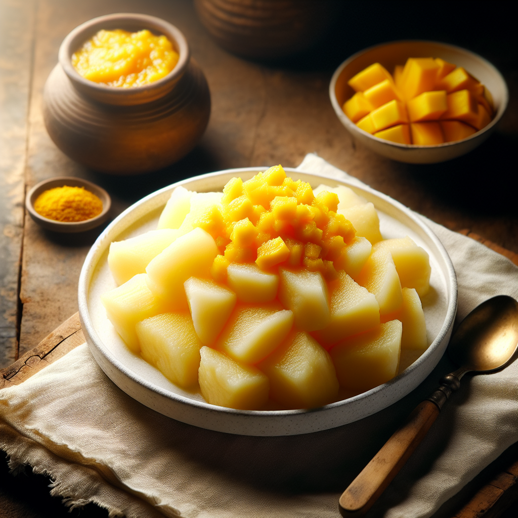 Nationalgericht Fiji: Boiled Cassava with Mango Chutney (Rezept)