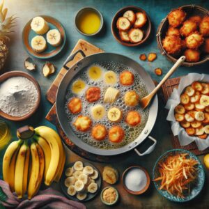 Nationalgericht Fiji: #Cassava and Banana Fritters# (Rezept)