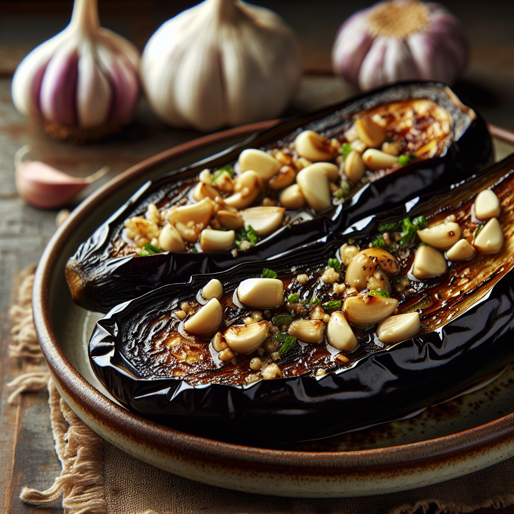 Nationalgericht Fiji: #Charred Eggplant with Garlic# (Rezept)