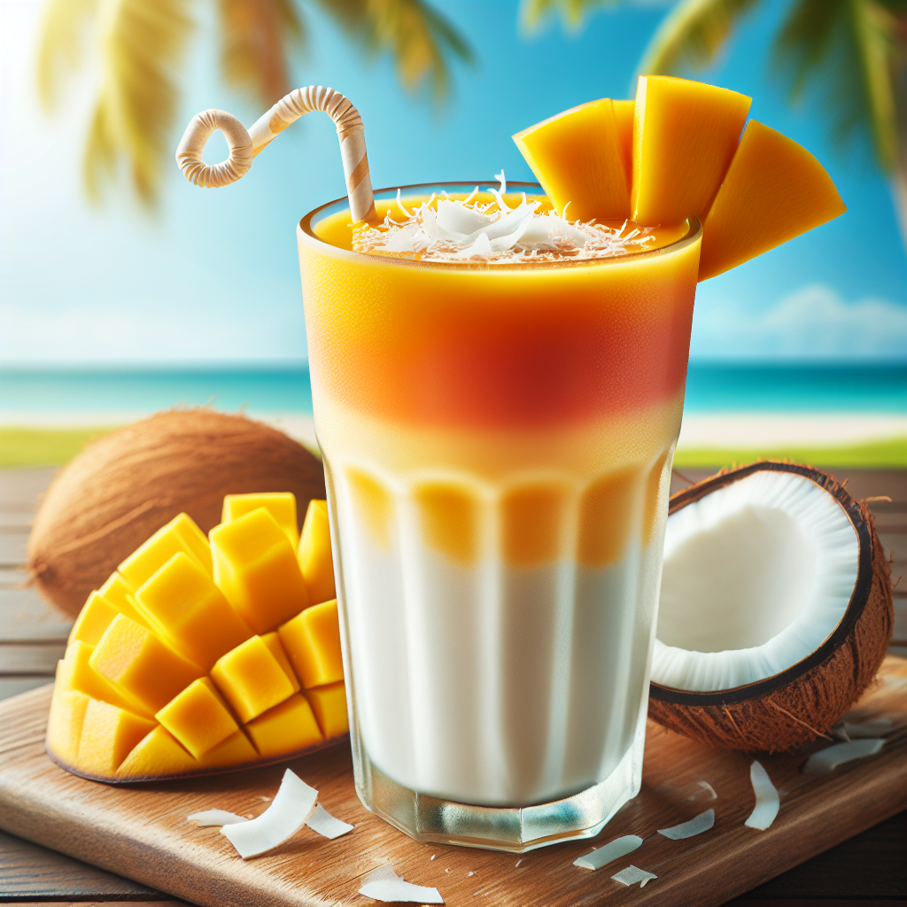 Nationalgericht Fiji: Coconut and Mango Smoothie (Rezept)