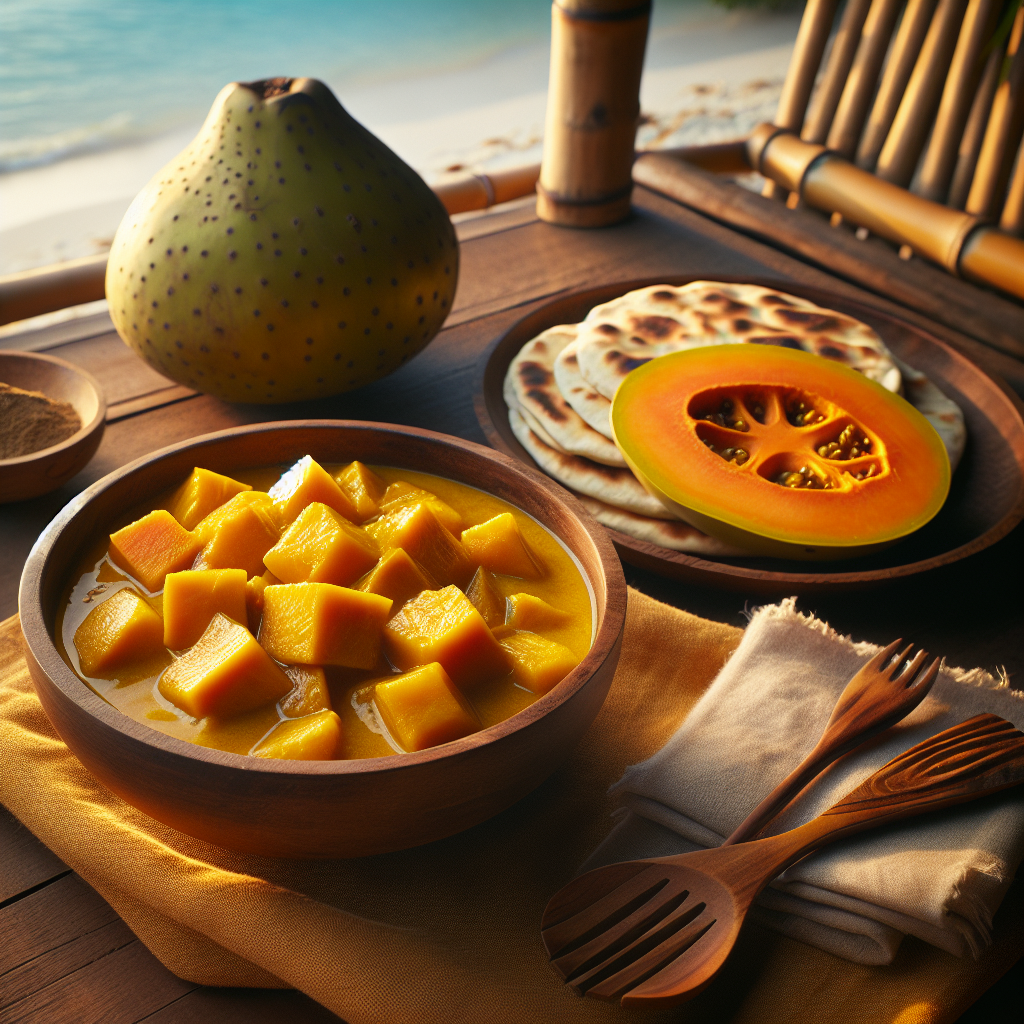 Nationalgericht Fiji: #Fijian Pawpaw Curry# (Rezept)