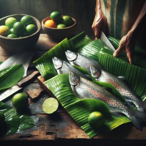 Nationalgericht Fiji: #Fish in Banana Leaves# (Rezept)