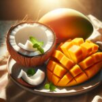 Nationalgericht Fiji: #Fresh Mango and Coconut Dessert# (Rezept)