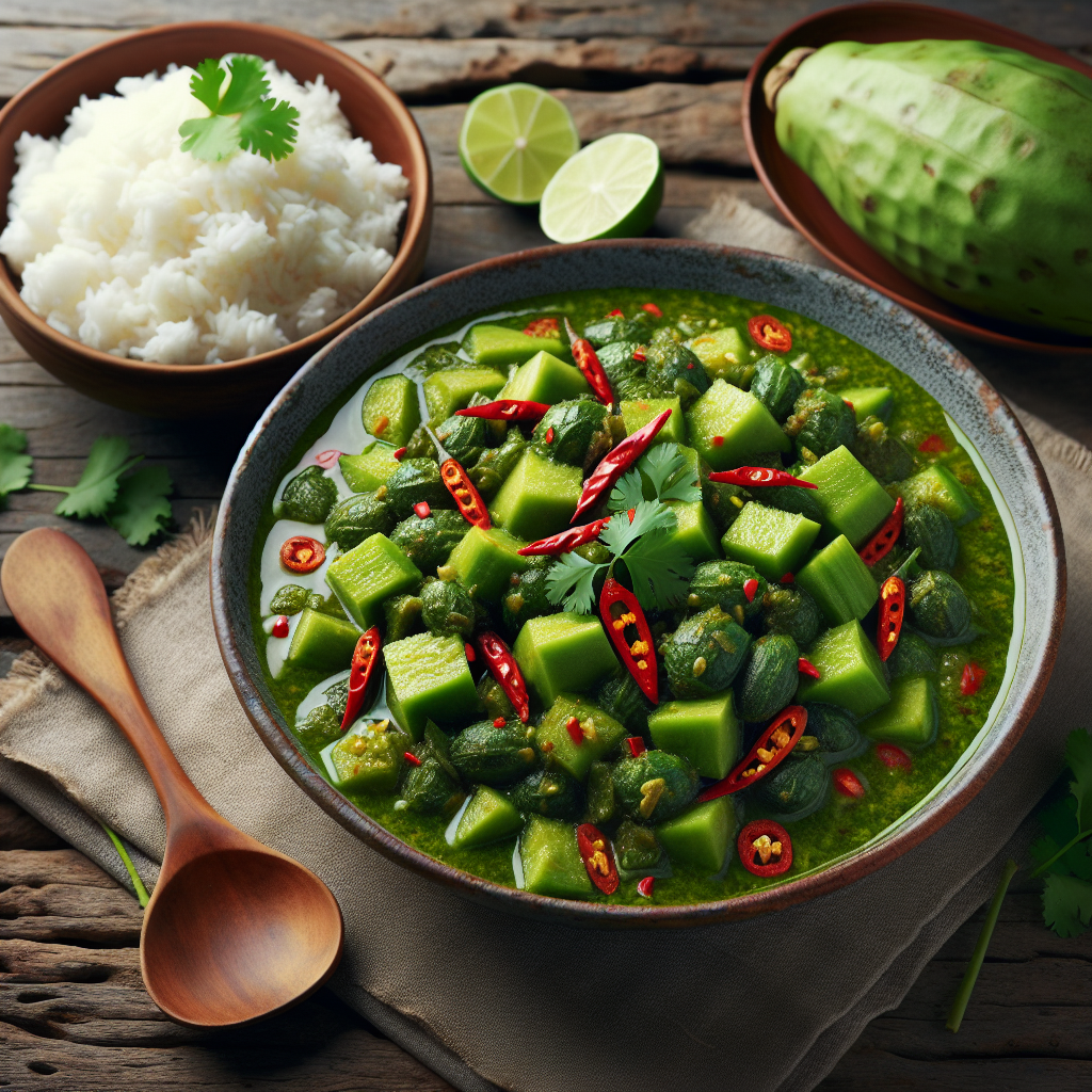 Nationalgericht Fiji: #Green Pawpaw Curry# (Rezept)