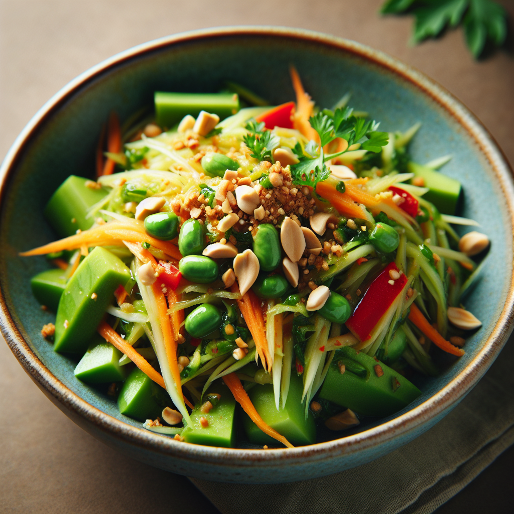 Nationalgericht Fiji: #Green Pawpaw Salad# (Rezept)