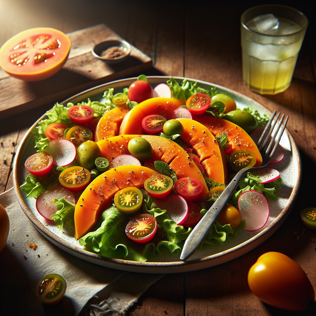 Nationalgericht Fiji: #Pawpaw Salad# (Rezept)