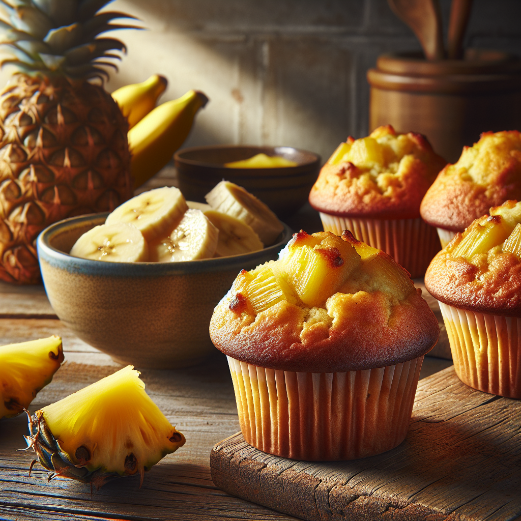 Nationalgericht Fiji: Pineapple and Banana Muffins (Rezept)