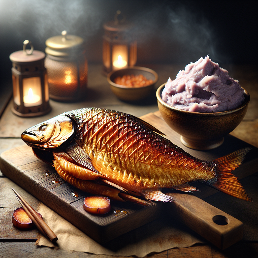 Nationalgericht Fiji: #Smoked Fish and Taro Mash# (Rezept)