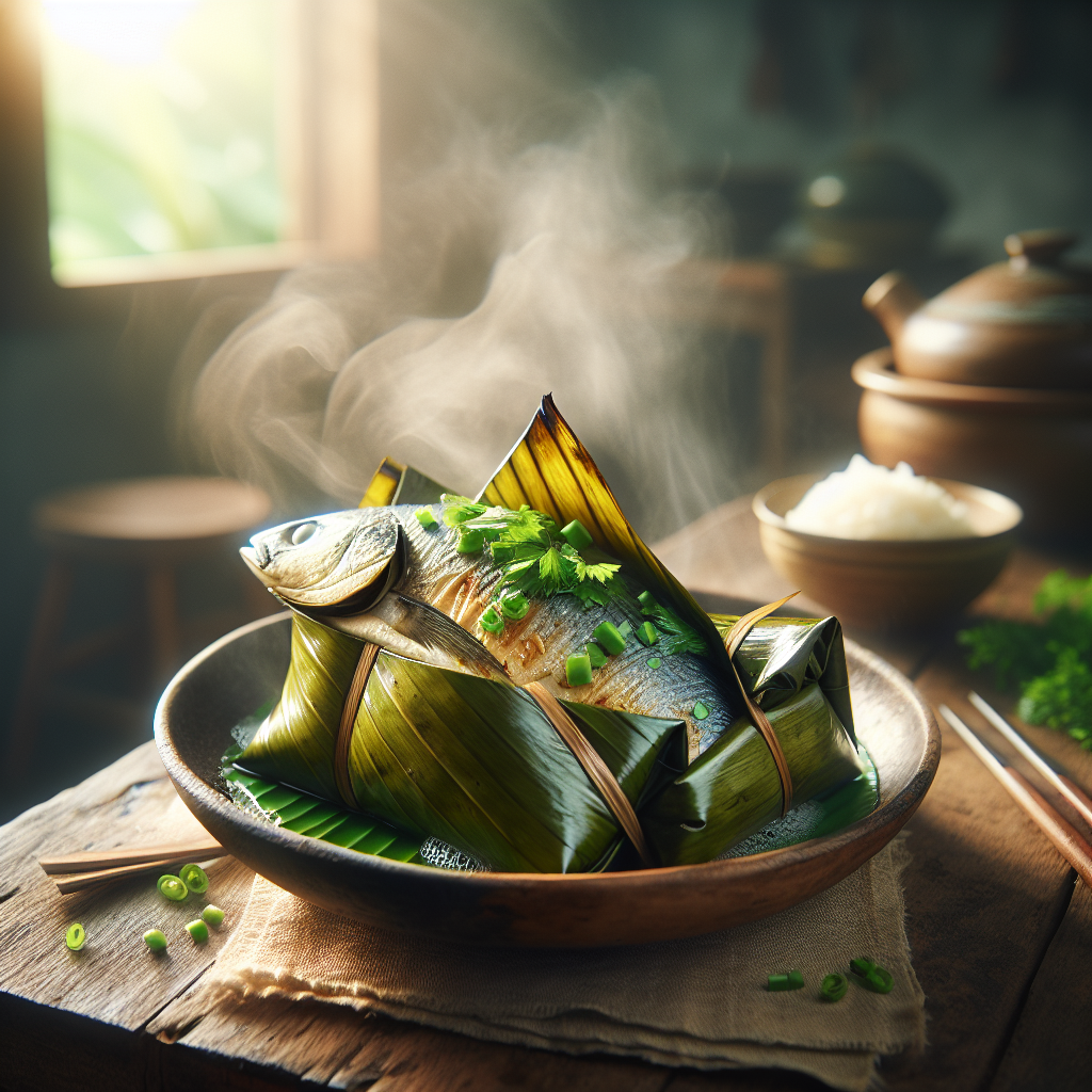 Nationalgericht Fiji: #Steamed Fish in Banana Leaves# (Rezept)