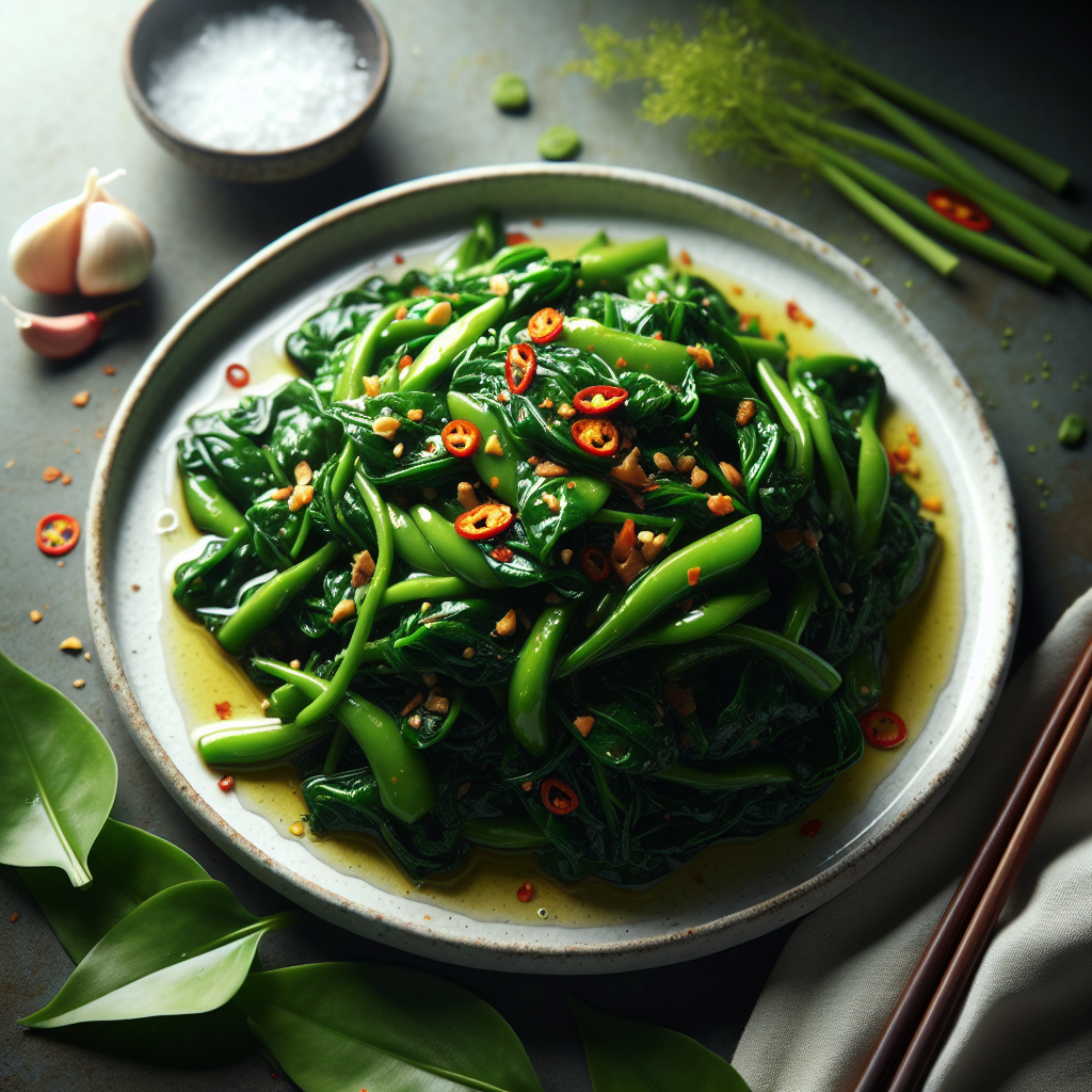 Nationalgericht Fiji: #Stir-Fried Bele Leaves# (Rezept)