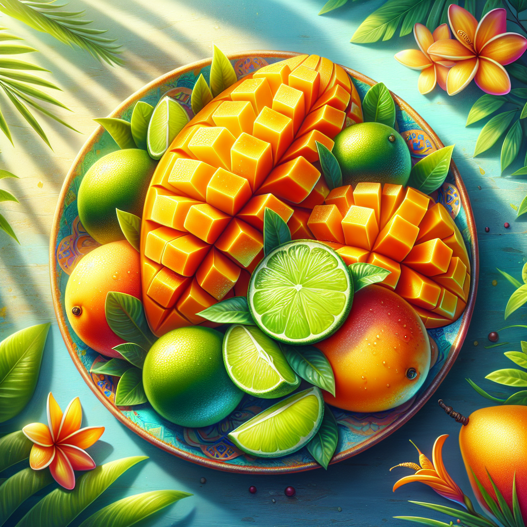 Nationalgericht Fiji: #Tropical Mango and Lime Salad# (Rezept)