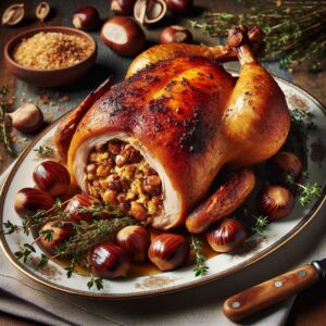 Nationalgericht Frankreich: #Chapon Farci aux Marrons# (Rezept)