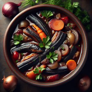 Nationalgericht Frankreich: #Matelote d’Anguilles# (Rezept)