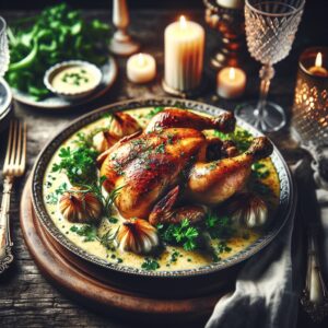 Nationalgericht Frankreich: #Poulet à la Crème# (Rezept)