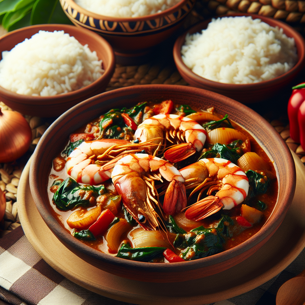 Nationalgericht Gabun: Ndolé aux Crevettes (Rezept)