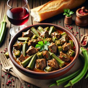 Nationalgericht Gabun: #Ragout de Viande au Gombo# (Rezept)