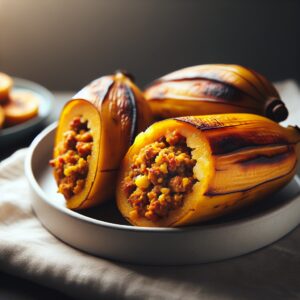 Nationalgericht Gambia: #Gefüllte Kochbananen# (Rezept)