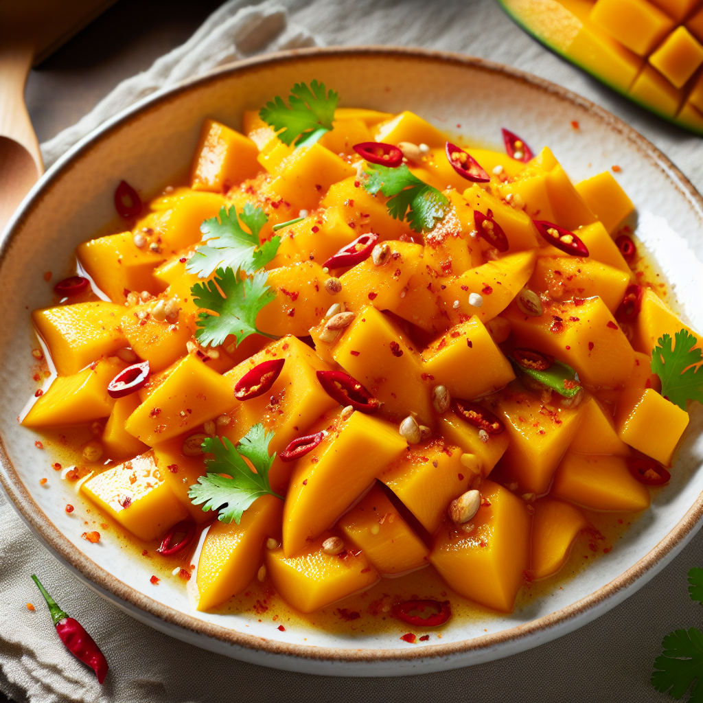 Nationalgericht Gambia: Mangosalat mit Chili (Rezept)