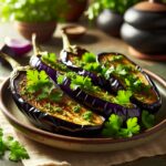 Nationalgericht Georgien: #Gebackene Auberginen mit Koriander# (Rezept)