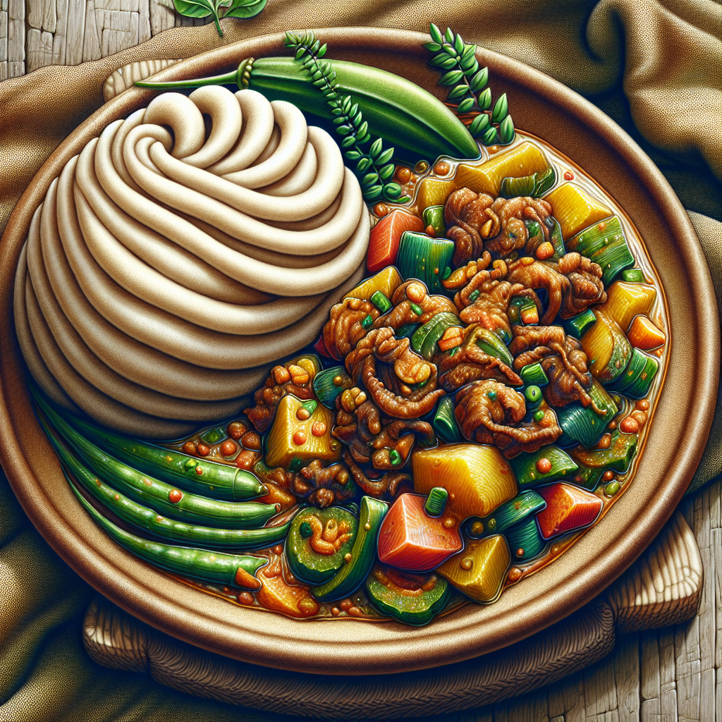 Nationalgericht Ghana: Banku with Okro Stew (Rezept)