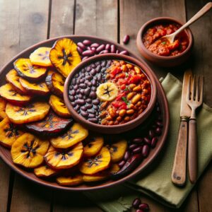 Nationalgericht Ghana: #Beans and Fried Plantain (Red Red)# (Rezept)