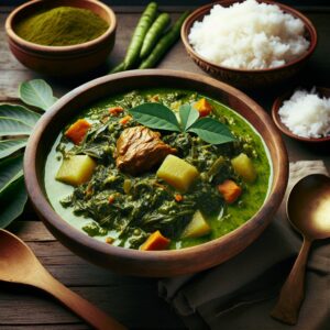 Nationalgericht Ghana: #Cassava Leaf Stew# (Rezept)