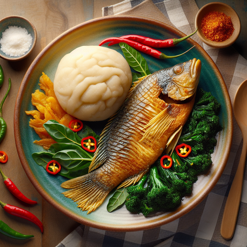 Nationalgericht Ghana: Fried Tilapia with Banku (Rezept)