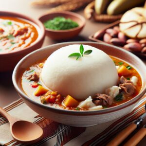 Nationalgericht Ghana: #Fufu mit Palmnußsuppe# (Rezept)