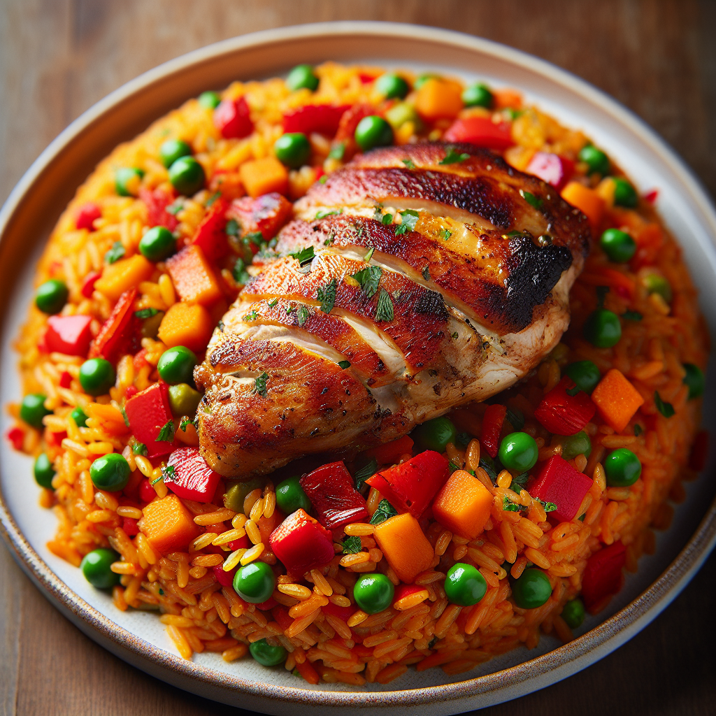 Nationalgericht Ghana: Jollof-Reis mit Huhn (Rezept)