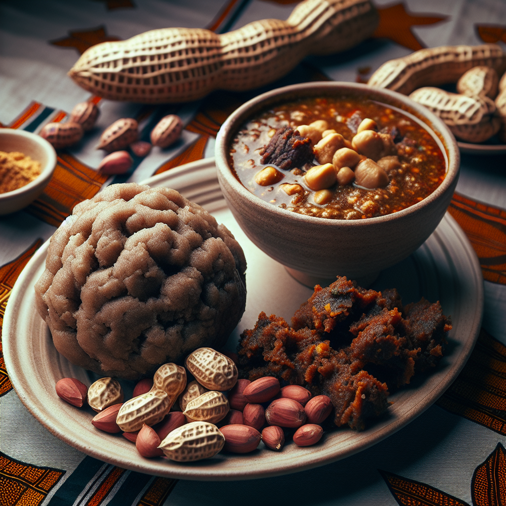 Nationalgericht Ghana: Kokonte mit Groundnut Soup (Rezept)