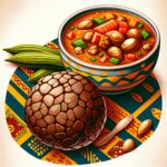 Nationalgericht Ghana: #Kokonte with Groundnut Soup# (Rezept)