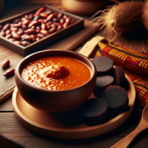 Nationalgericht Ghana: #Kokonte with Palm Nut Soup# (Rezept)