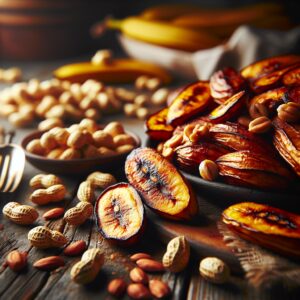 Nationalgericht Ghana: #Roasted Plantain with Peanuts# (Rezept)