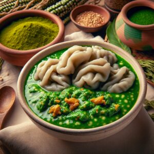 Nationalgericht Ghana: #Tuo Zaafi mit Ayoyo Soup# (Rezept)