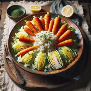 Nationalgericht Griechenland: #Lachanorizo mit Karotten# (Rezept)
