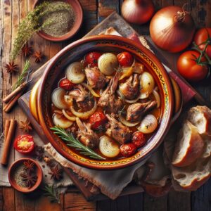 Nationalgericht Griechenland: #Stifado mit Kaninchen# (Rezept)