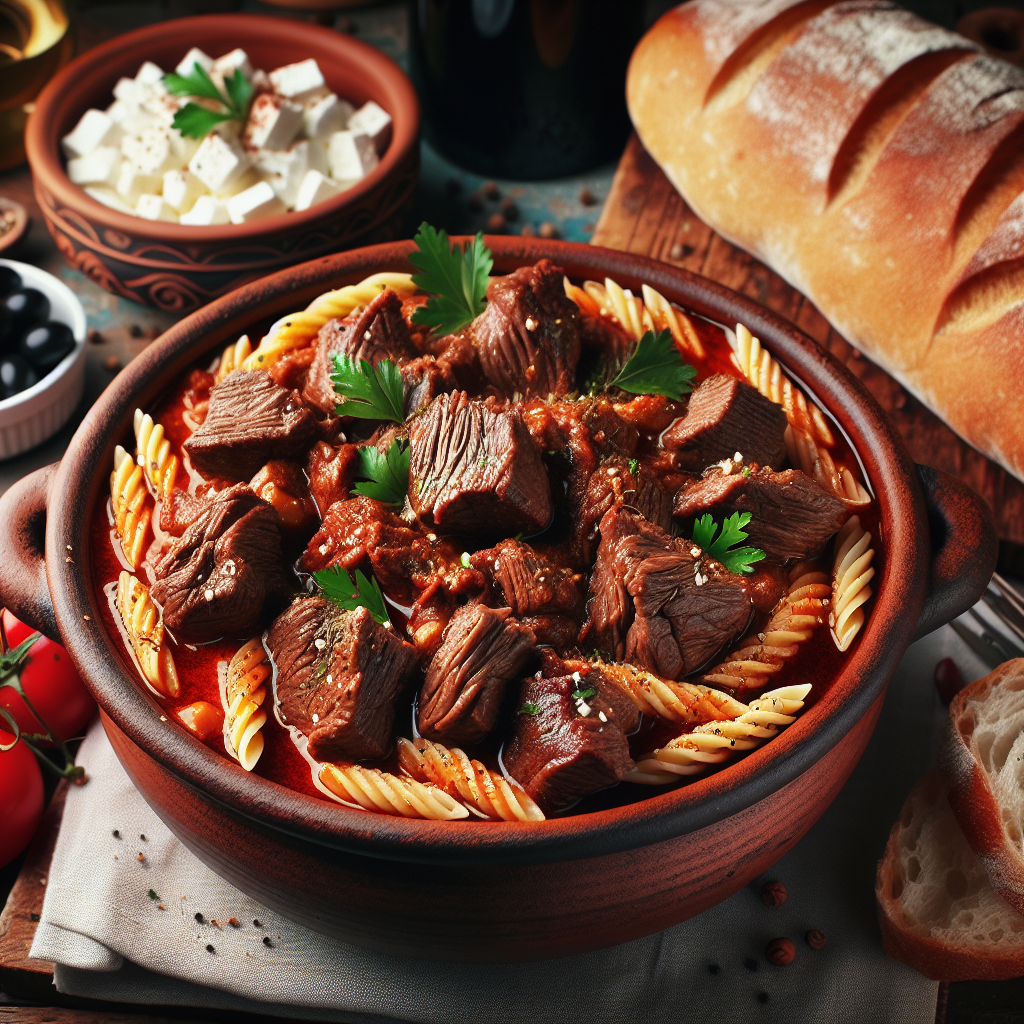 Nationalgericht Griechenland: Youvetsi mit Rindfleisch (Rezept)