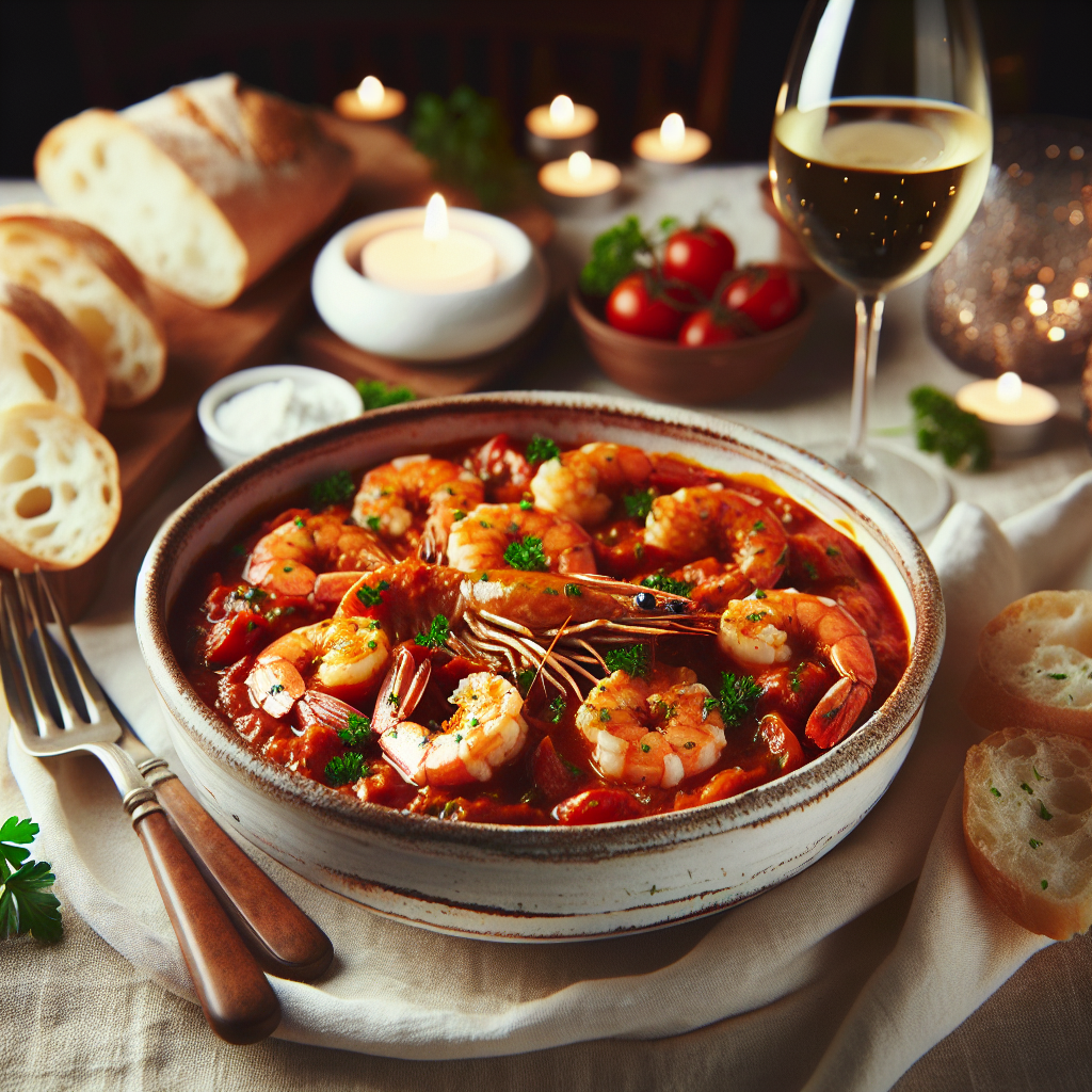 Nationalgericht Guinea: Crevettes à la Sauce Tomate (Rezept)