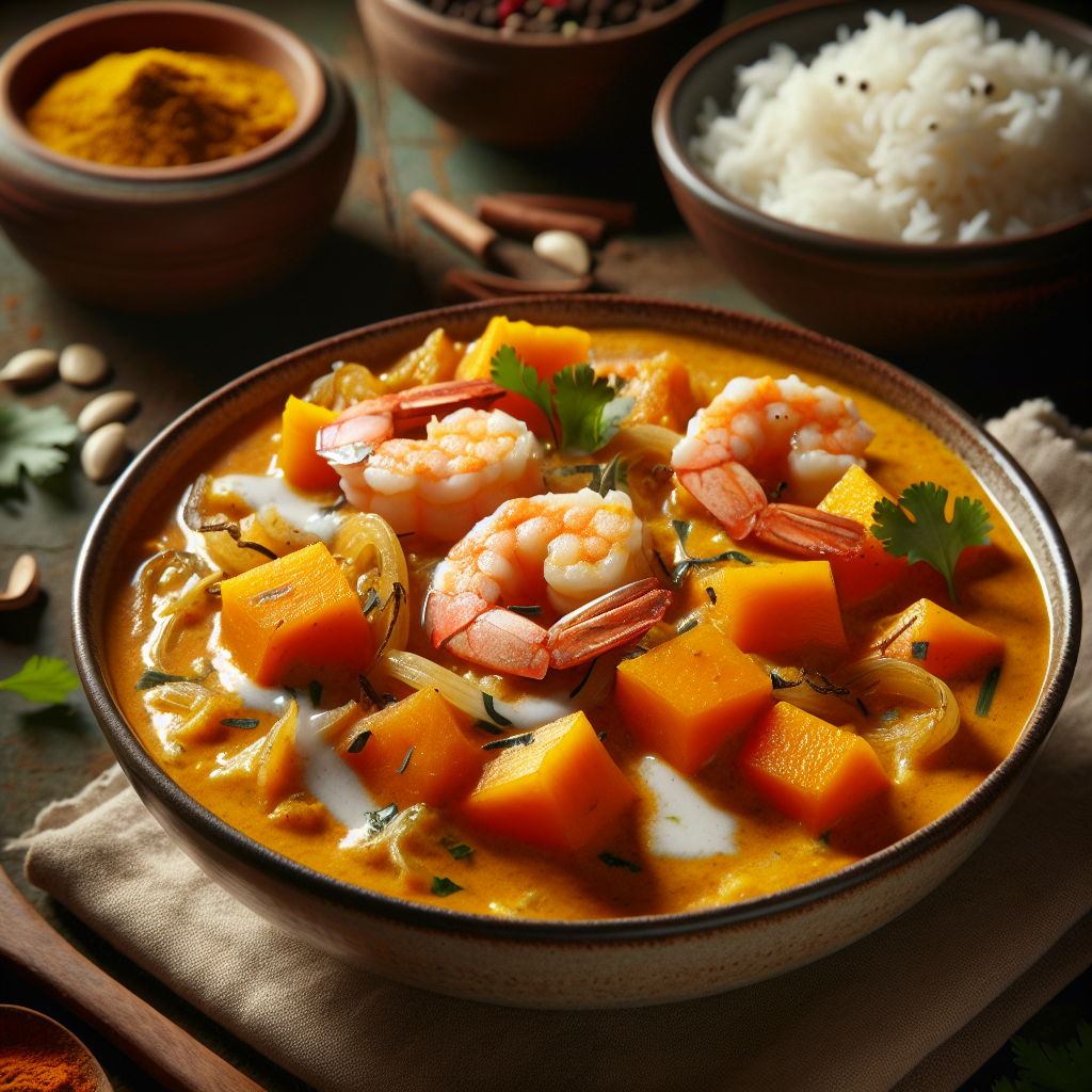 Nationalgericht Guyana: Pumpkin and Shrimp Curry (Rezept)