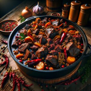 Nationalgericht Guyana: #Wild Meat Pepperpot# (Rezept)