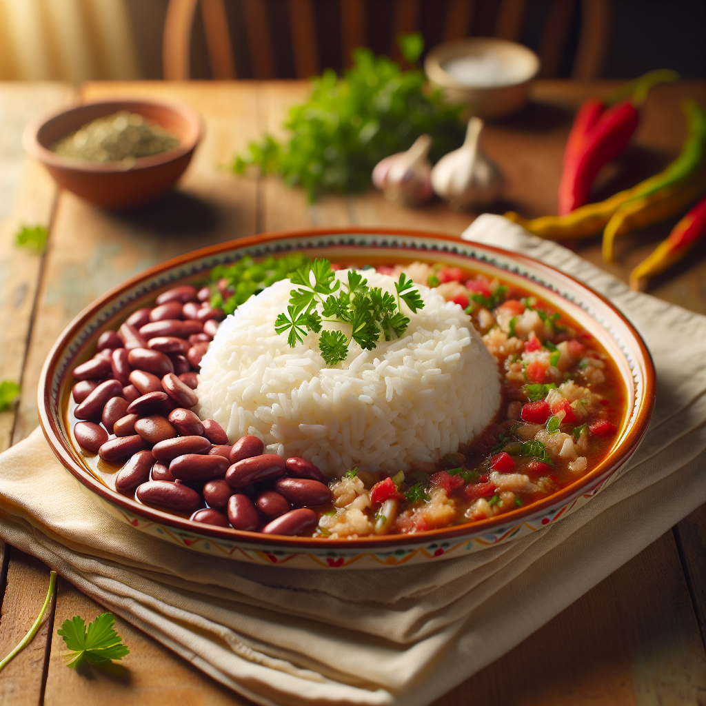 Nationalgericht Haiti: Diri Blan ak Sòs Pwa (Rezept)