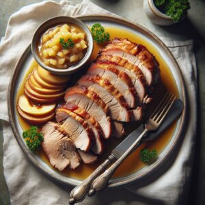 Nationalgericht Irland: #Roast Pork with Apple Sauce# (Rezept)