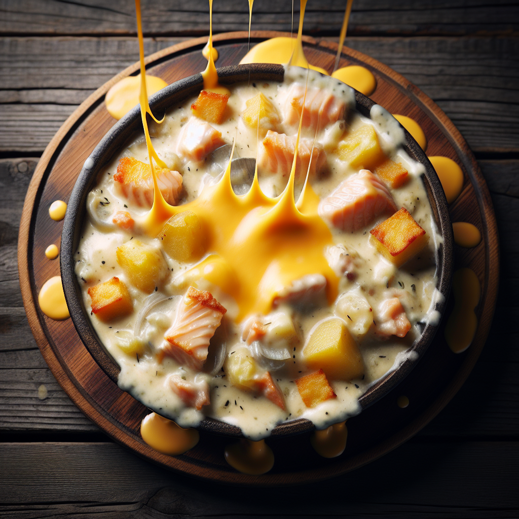 Nationalgericht Island: Plokkfiskur með Bræddum Ost (Rezept)