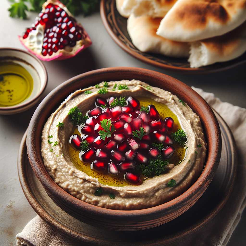 Nationalgericht Israel: Baba Ganoush mit Granatapfel (Rezept)