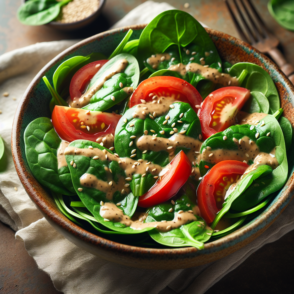 Spinat Tahini Salat Spinat Tahini Salat