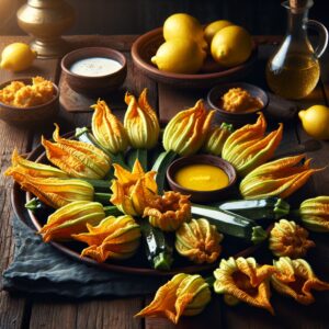 Nationalgericht Italien: #Fiori di Zucca Ripieni# (Rezept)