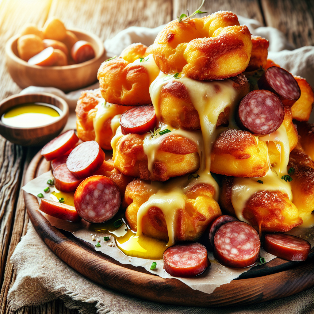 Nationalgericht Italien: Sgabei mit Käse und Wurst (Rezept)