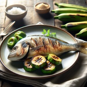 Nationalgericht Kap Verde: #Peixe com Banana Verde# (Rezept)